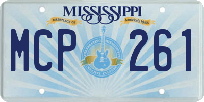 MS license plate MCP261
