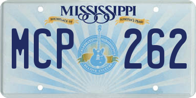 MS license plate MCP262