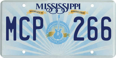 MS license plate MCP266