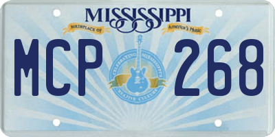 MS license plate MCP268