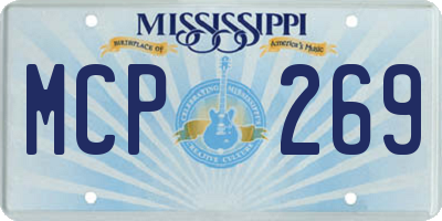 MS license plate MCP269