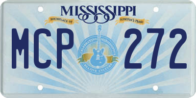 MS license plate MCP272