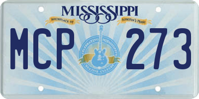 MS license plate MCP273