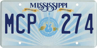 MS license plate MCP274