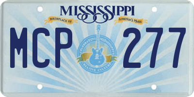 MS license plate MCP277