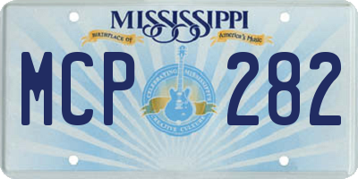 MS license plate MCP282