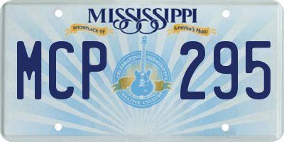 MS license plate MCP295