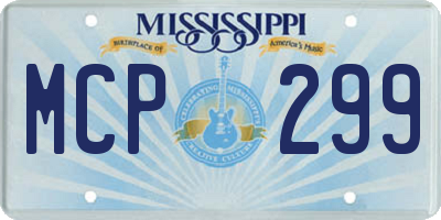 MS license plate MCP299