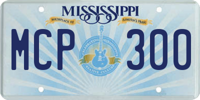 MS license plate MCP300