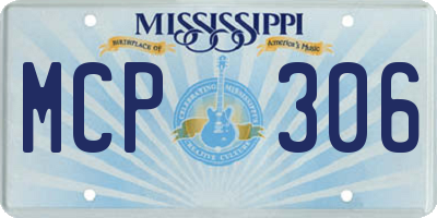 MS license plate MCP306