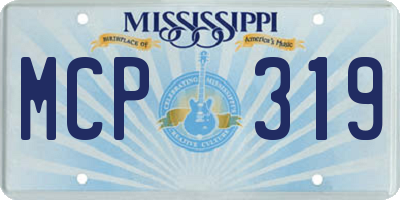 MS license plate MCP319
