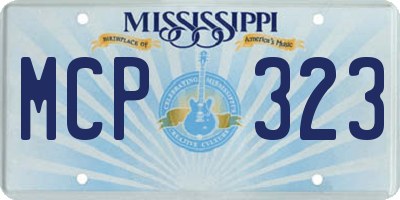 MS license plate MCP323