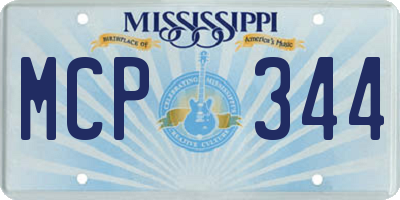 MS license plate MCP344