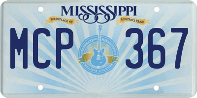 MS license plate MCP367