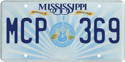 MS license plate MCP369
