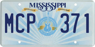 MS license plate MCP371