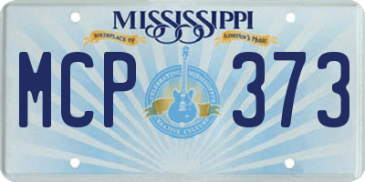 MS license plate MCP373