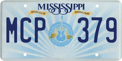 MS license plate MCP379