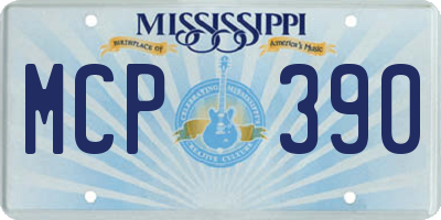 MS license plate MCP390