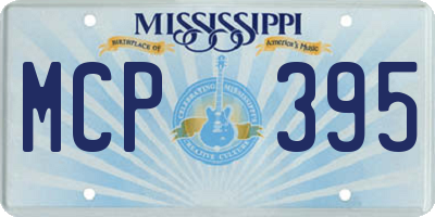 MS license plate MCP395