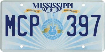 MS license plate MCP397