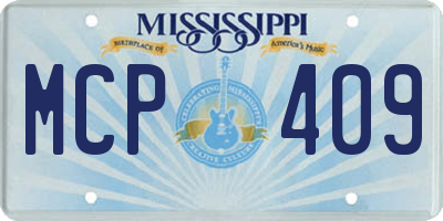 MS license plate MCP409