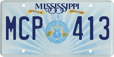 MS license plate MCP413