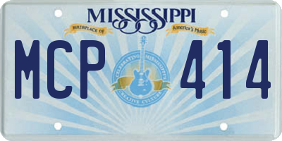MS license plate MCP414