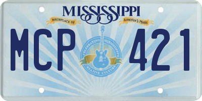 MS license plate MCP421