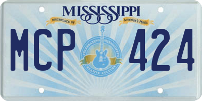 MS license plate MCP424