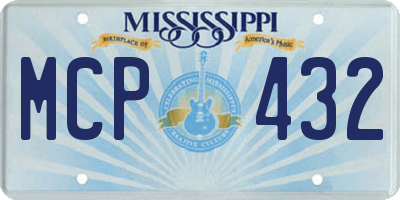 MS license plate MCP432