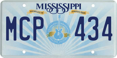 MS license plate MCP434