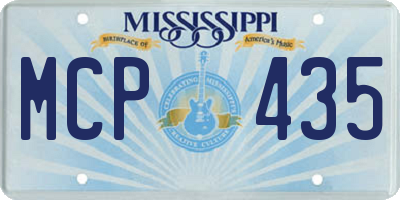 MS license plate MCP435