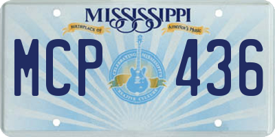 MS license plate MCP436