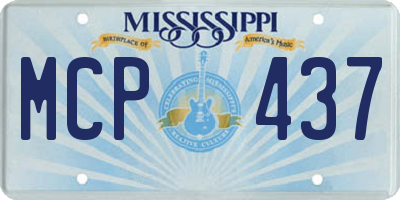 MS license plate MCP437