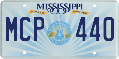 MS license plate MCP440