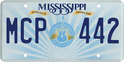 MS license plate MCP442