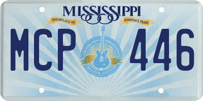 MS license plate MCP446