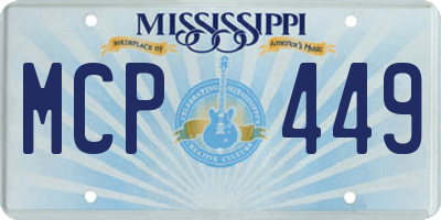 MS license plate MCP449