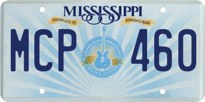 MS license plate MCP460