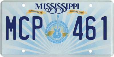 MS license plate MCP461