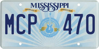 MS license plate MCP470