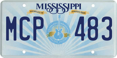 MS license plate MCP483