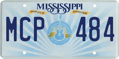 MS license plate MCP484
