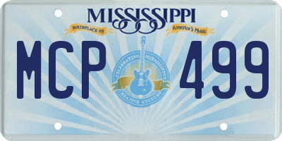MS license plate MCP499