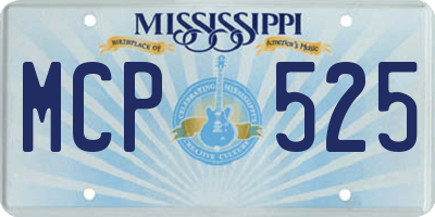 MS license plate MCP525