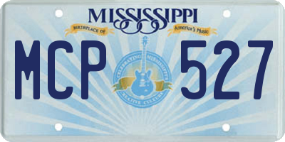 MS license plate MCP527