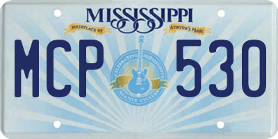 MS license plate MCP530
