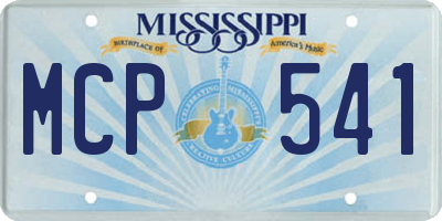 MS license plate MCP541