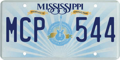 MS license plate MCP544